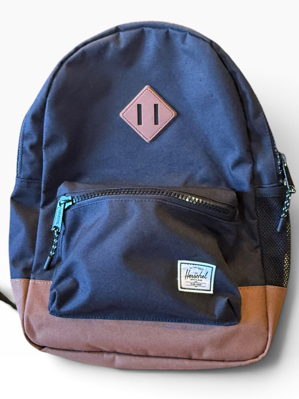 Herschel Black and Brown Backpack Approximately 12 x 15